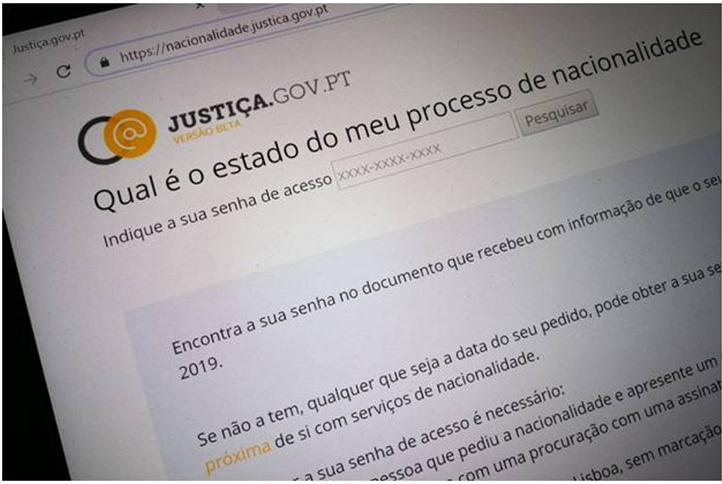 Consulta online do estado do processo de nacionalidade